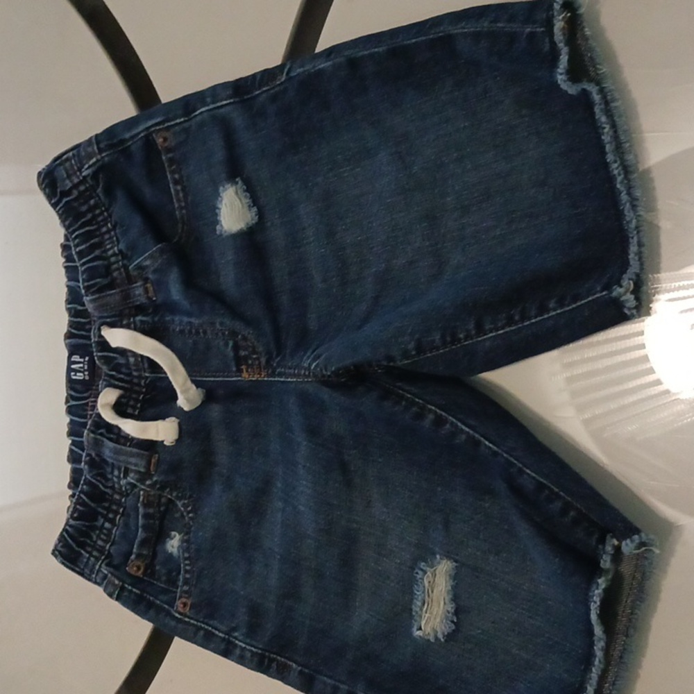 Gap dark denim distressed kids shorts